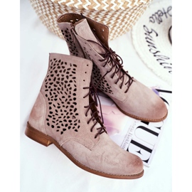 Nicole Dámské kožené boty Cappucino Meridan béžový 1