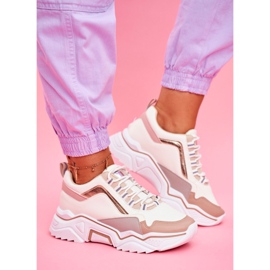 Dámská sportovní obuv bílá a béžová Rollen bílý hnědý 1