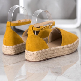 SHELOVET Espadrilky se sponou žluť 1