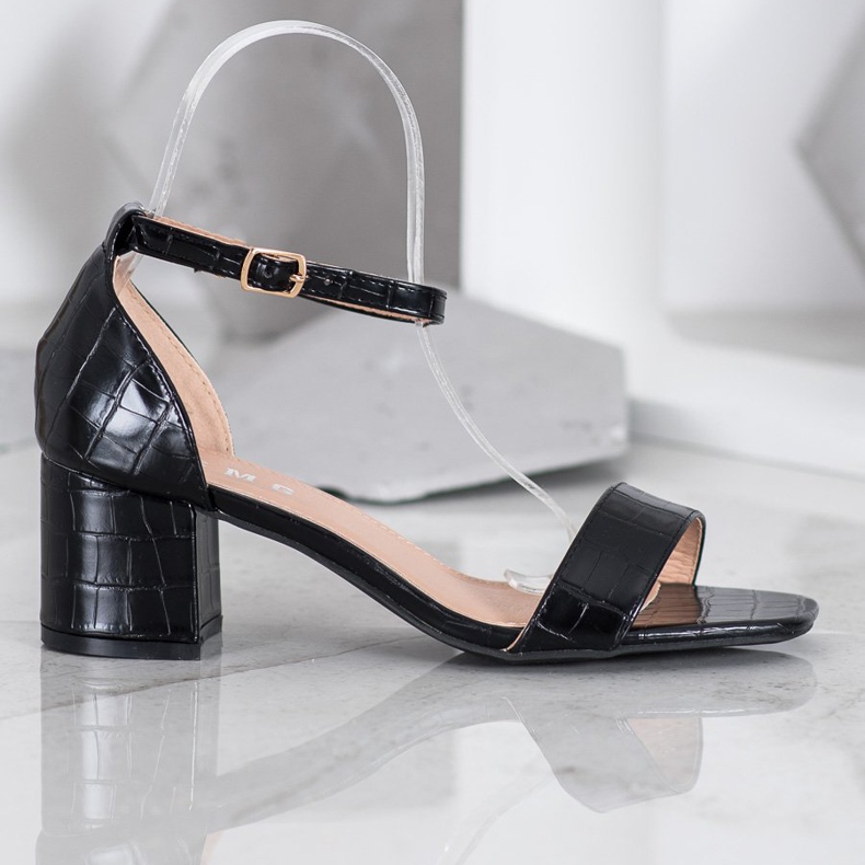 SHELOVET Neformální sandály na baru černá 2