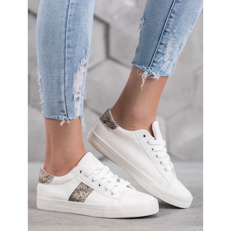 SDS Sportovní obuv na tlusté podrážce bílý 2