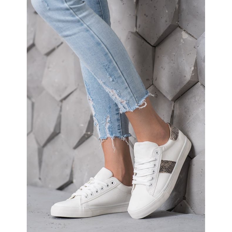 SDS Sportovní obuv na tlusté podrážce bílý 1