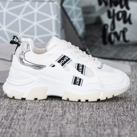 SHELOVET Bílé sportovní tenisky bílý 2