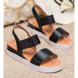 SHELOVET Černé Sandály Na Platformě černá 1