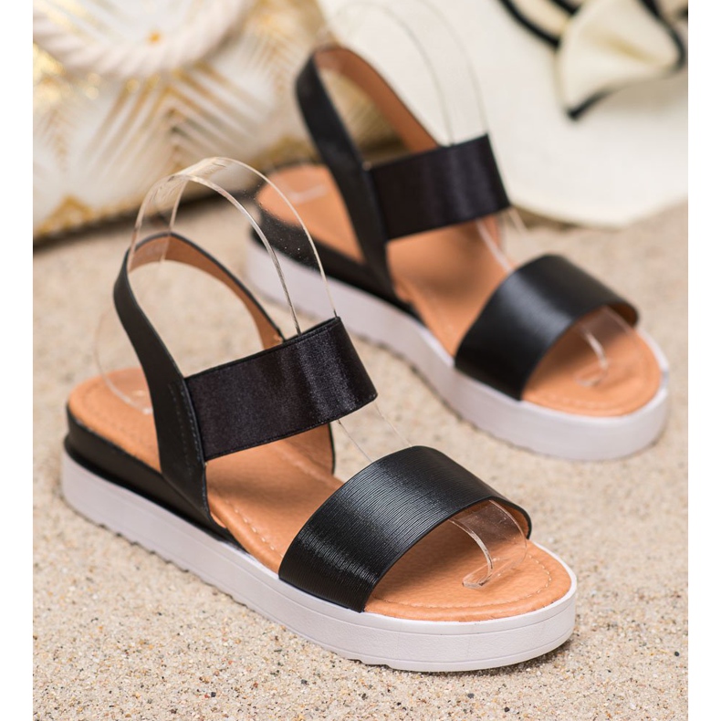 SHELOVET Černé Sandály Na Platformě černý 1