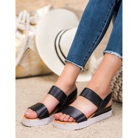 SHELOVET Černé Sandály Na Platformě černá 2