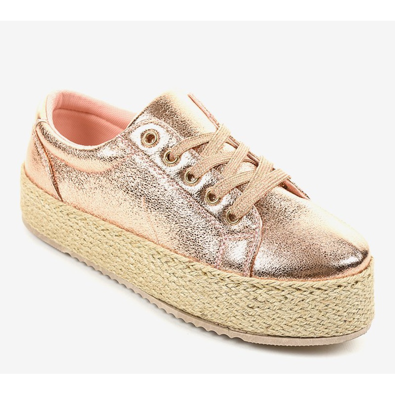 Růžové krajkové espadrilky 6220 růžový 1