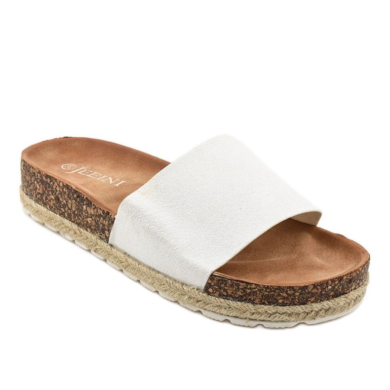 Bílé třpytivé pantofle 6130 bílý 1