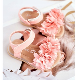 FRROCK Dětské sandály se suchým zipem zářící růžovou Milenou růžový 1