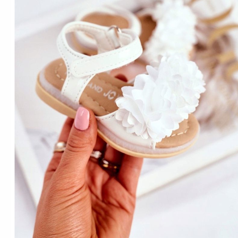 FRROCK Dětské sandály se suchým zipem Milena bílý 2