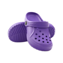 Pantofle dětské boty Befado Crocs 159Y002 fialová 3