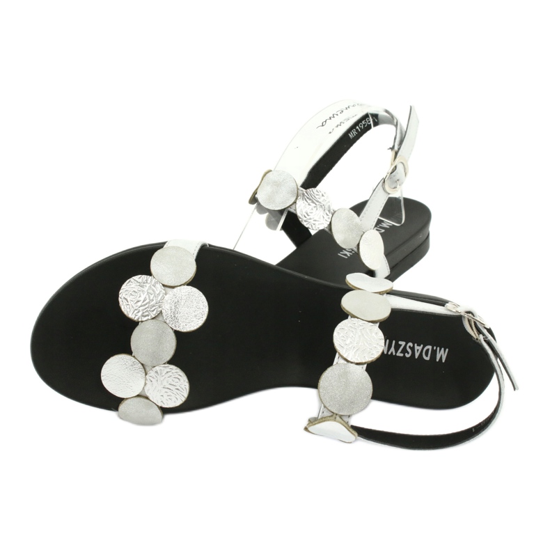 M.Daszyński Stříbrné sandály Daszyński MR1958-1 s kruhy stříbrný 3 M.Daszyński Stříbrné sandály Daszyński MR1958-1 s kruhy stříbrný 3