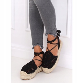 Černé prolamované espadrilky YQ233 Black černý 1
