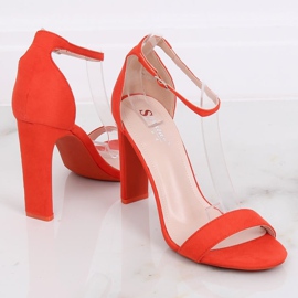 Oranžové sandály na vysokém podpatku NF-37P Orange vícebarevný oranžový 1 Oranžové sandály na vysokém podpatku NF-37P Orange vícebarevný oranžový 1