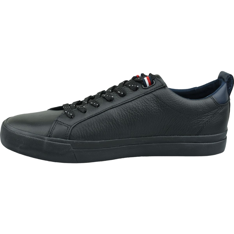 Boty Tommy Hilfiger Flag Detail Leather Sneaker M FM0FM02576 Bds černý 1