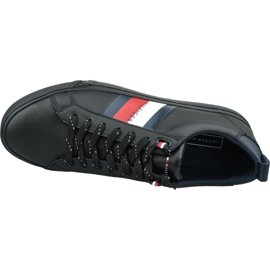 Boty Tommy Hilfiger Flag Detail Leather Sneaker M FM0FM02576 Bds černý 2