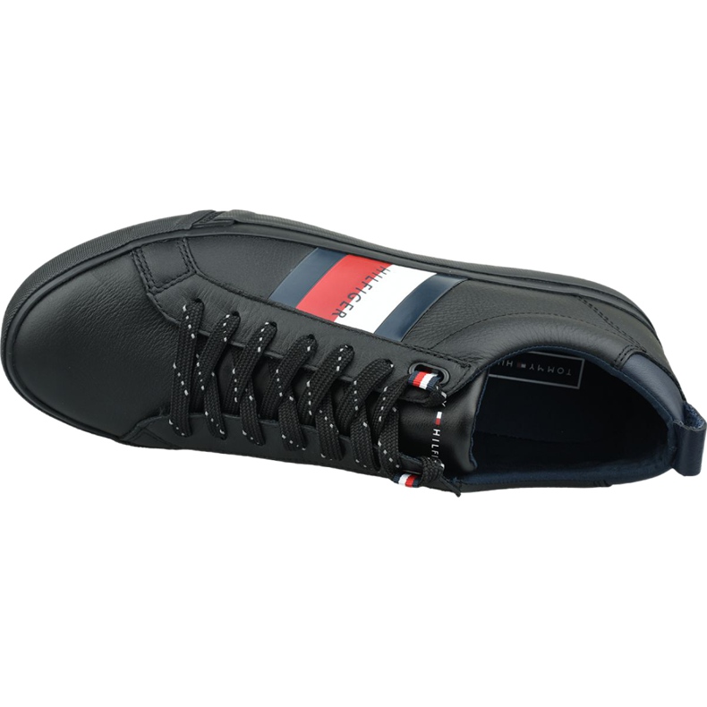 Boty Tommy Hilfiger Flag Detail Leather Sneaker M FM0FM02576 Bds černý 2