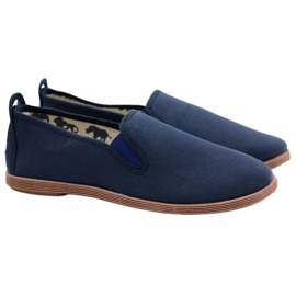 LIBRAPOP Pánské textilní tmavě modré tenisky Espadrilles Livo námořnická modř 1