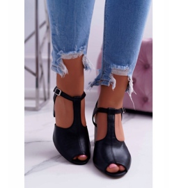 Kožené dámské sandály Maciejka černé 04117 černá 2