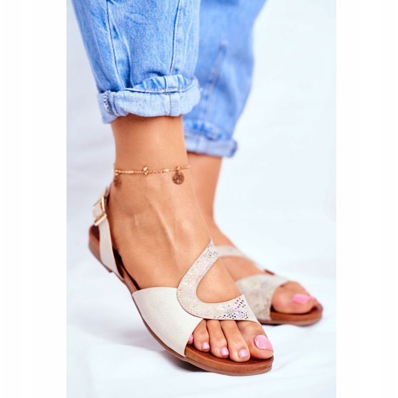 S.Barski Dámské sandály Flat Beige Barski Strongby béžový 1