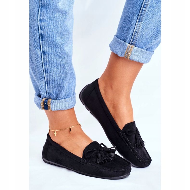 EVE Dámské mokasíny semišové 20PB35-2003 Black Donna Mia černá 2