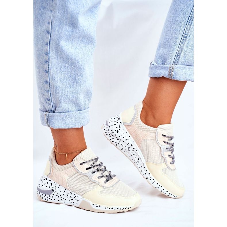 Dámské sportovní boty skryté klín béžové pinky béžový 1 Dámské sportovní boty skryté klín béžové pinky béžový 1