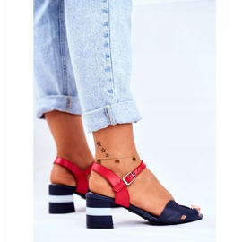 Dámské sandály Maciejka Leather Navy Blue 04120-17 / 00-5 námořnická modrá 2