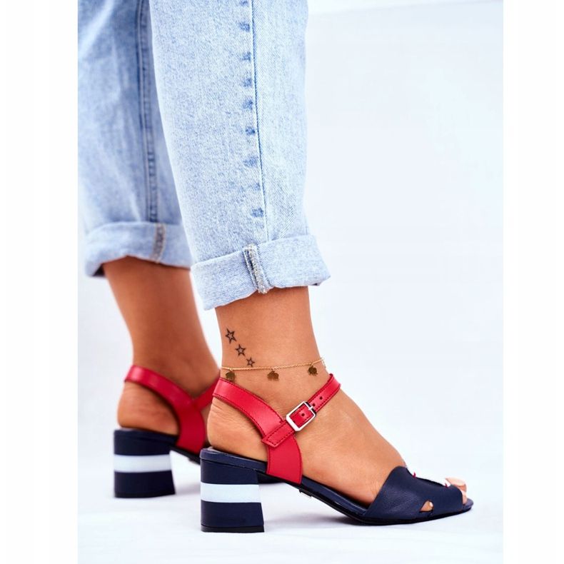 Dámské sandály Maciejka Leather Navy Blue 04120-17 / 00-5 námořnická modrá 2