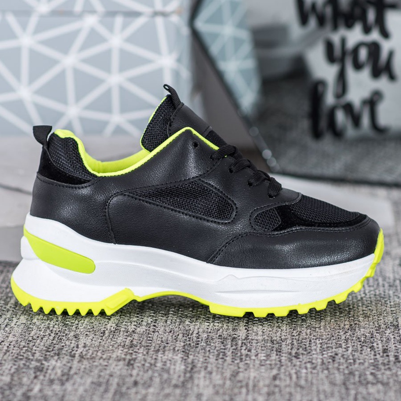 SHELOVET Černé sportovní tenisky černá 2