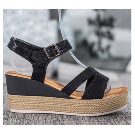 Sea Elves Pohodlné sandály černý 2