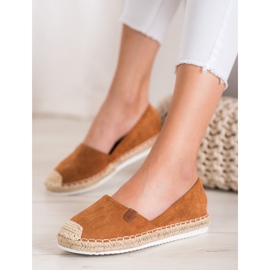 SHELOVET Klasické espadrilky hnědý 2