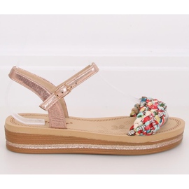 Dámské šampaňské sandály CK151P Champagne růžový 2