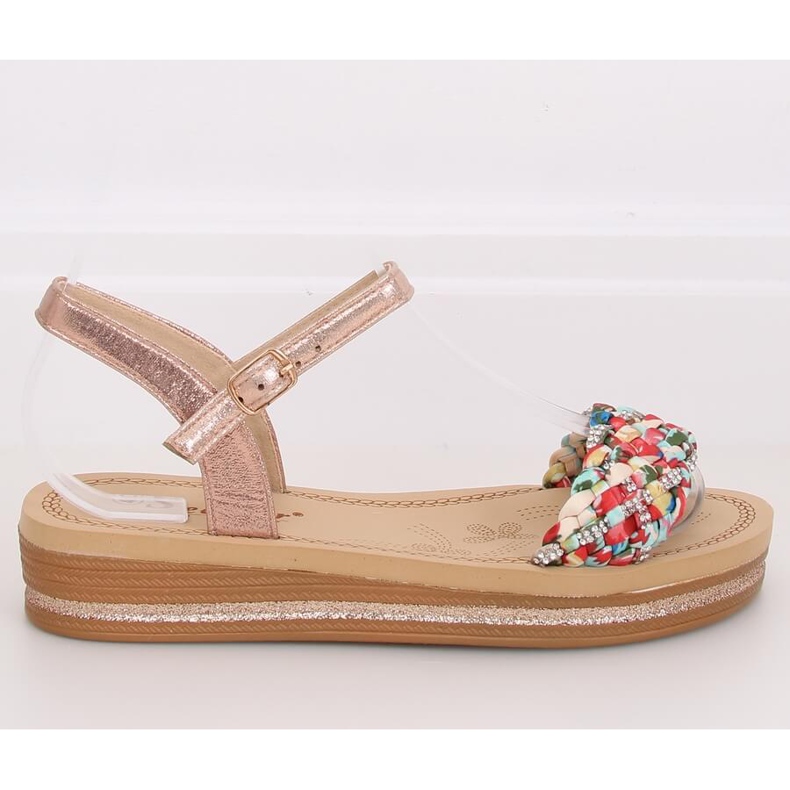 Dámské šampaňské sandály CK151P Champagne růžový 2