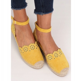 Medové prolamované espadrilky JH119 žluté žluť 1