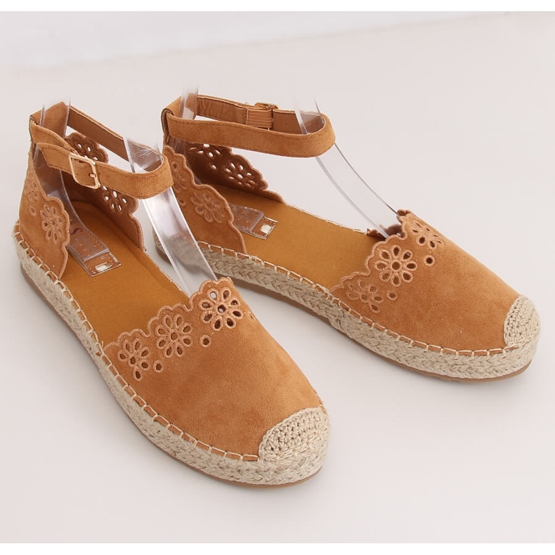 Espadrilky prolamované velbloud JH119 Camel hnědý 1