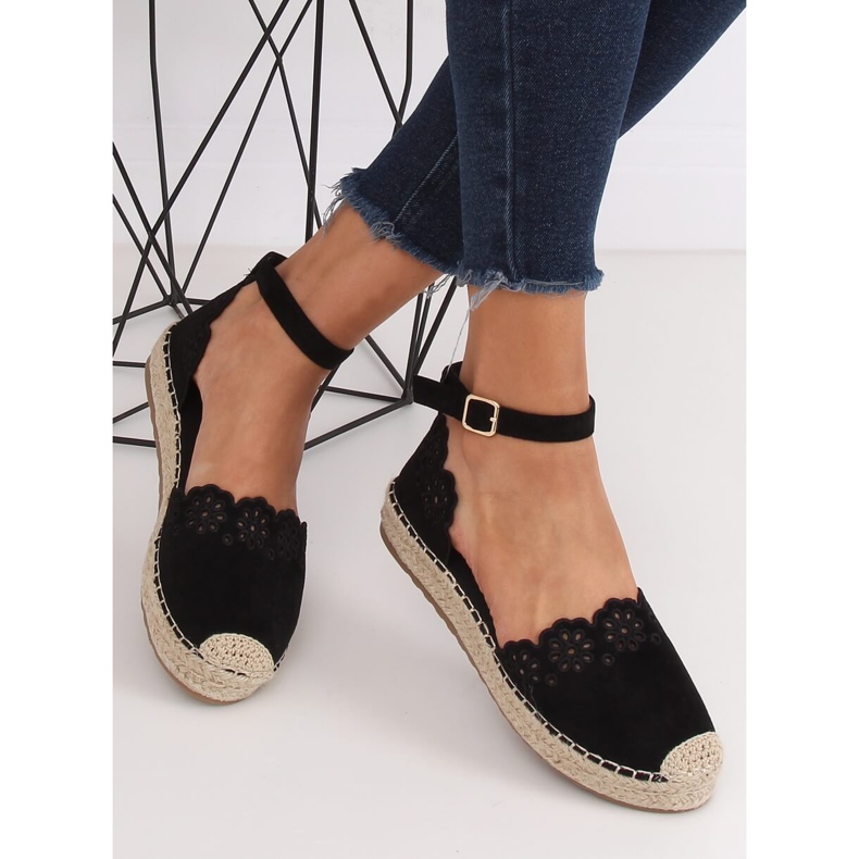 Černé prolamované espadrilky JH119 Black černý 1