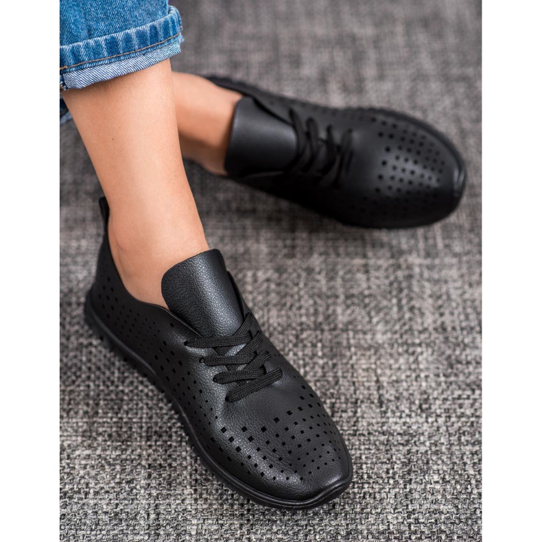 Camo Prolamované tenisky s eko kůží černá 2