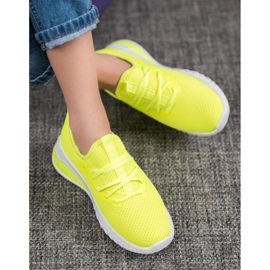 SHELOVET Textilní tenisky žlutá 1
