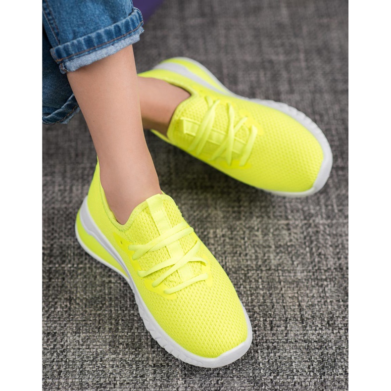 SHELOVET Textilní tenisky žlutá 1