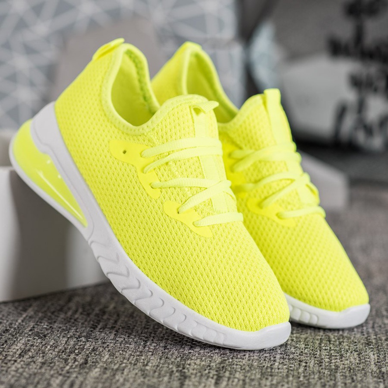 SHELOVET Textilní tenisky žlutá 2