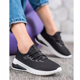 SHELOVET Textilní tenisky černá 1