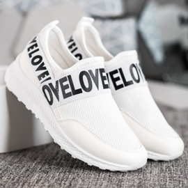 Weide White Slipony Love bílý 2