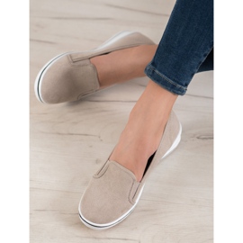 SHELOVET Semišové slipy hnědý 1