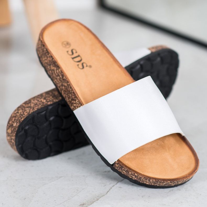 SDS Klasické pantofle bílý 1