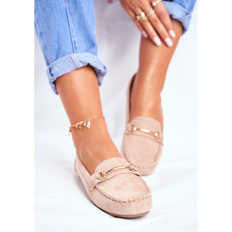 BUGO Dámské mokasíny semišové béžové potápění béžový 1