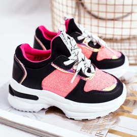 FRROCK Černá dětská sportovní obuv Matylda s třpytkami vícebarevný 2