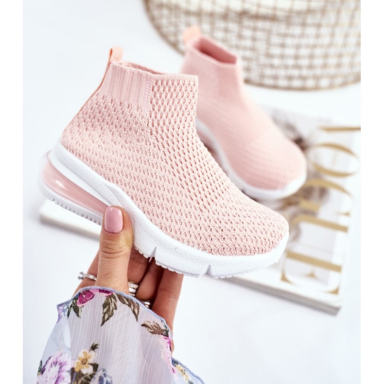 FRROCK Dětské sportovní boty vysoké růžové Tobi růžový 2