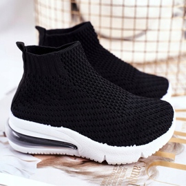 FRROCK Vysoké sportovní dětské boty Black Tobi černá 1