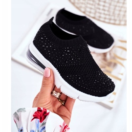 FRROCK Černá dětská sportovní obuv Linda se zirkony 2