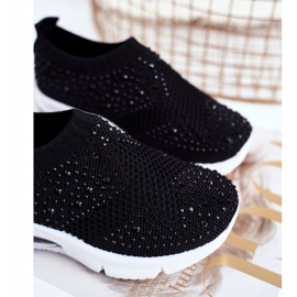 FRROCK Černá dětská sportovní obuv Linda se zirkony 1